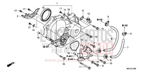 PANNEAU CARTER-MOTEUR G./POMPE A EAU NSA700A8 de 2008